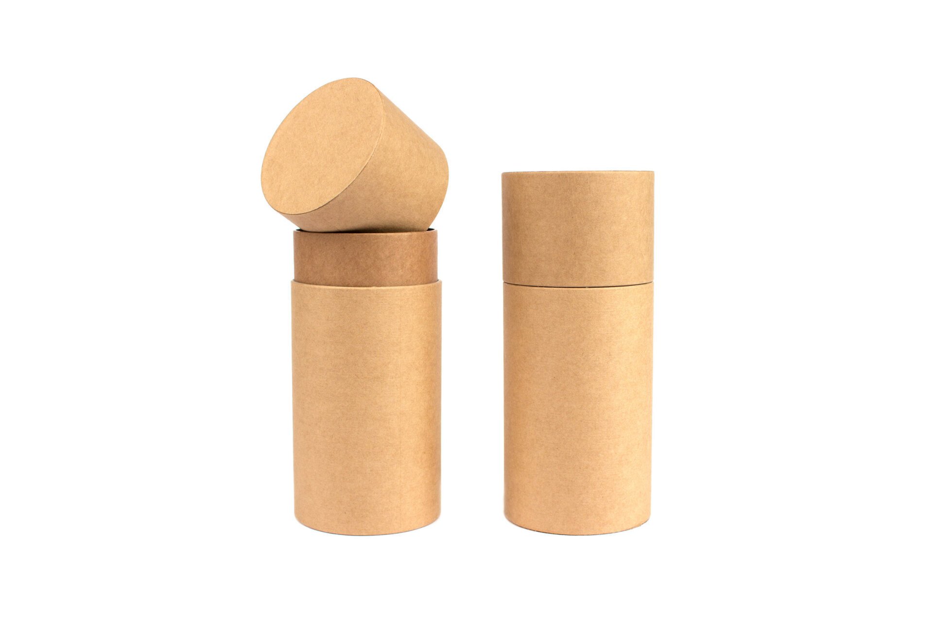 Kraft push-up paper tubes for consumer brand packaging