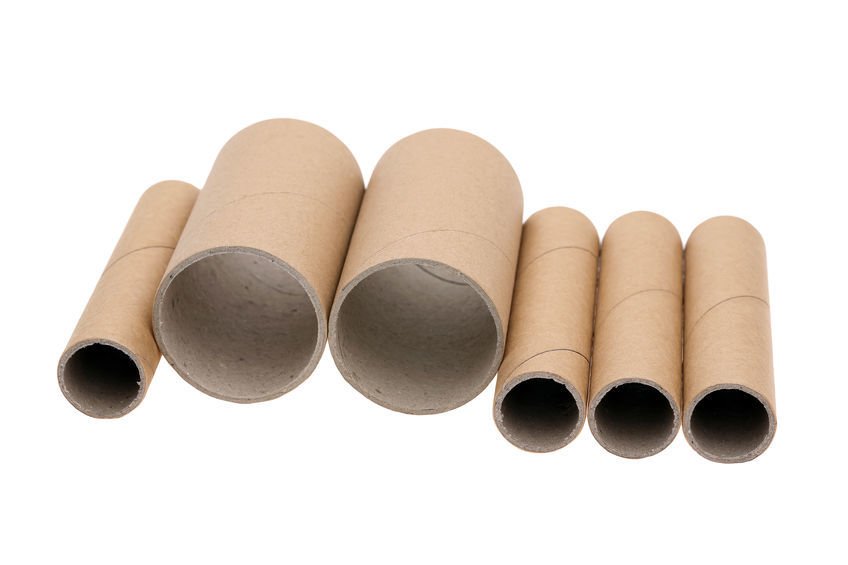 Assorted kraft paper tubes used in packaging