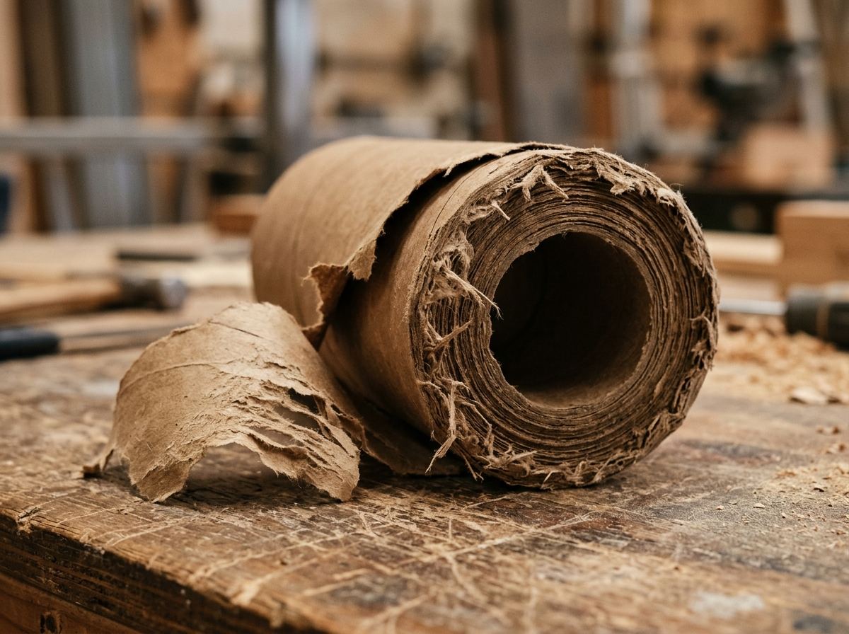 Cheap paper core delaminating with a loose unraveling ply