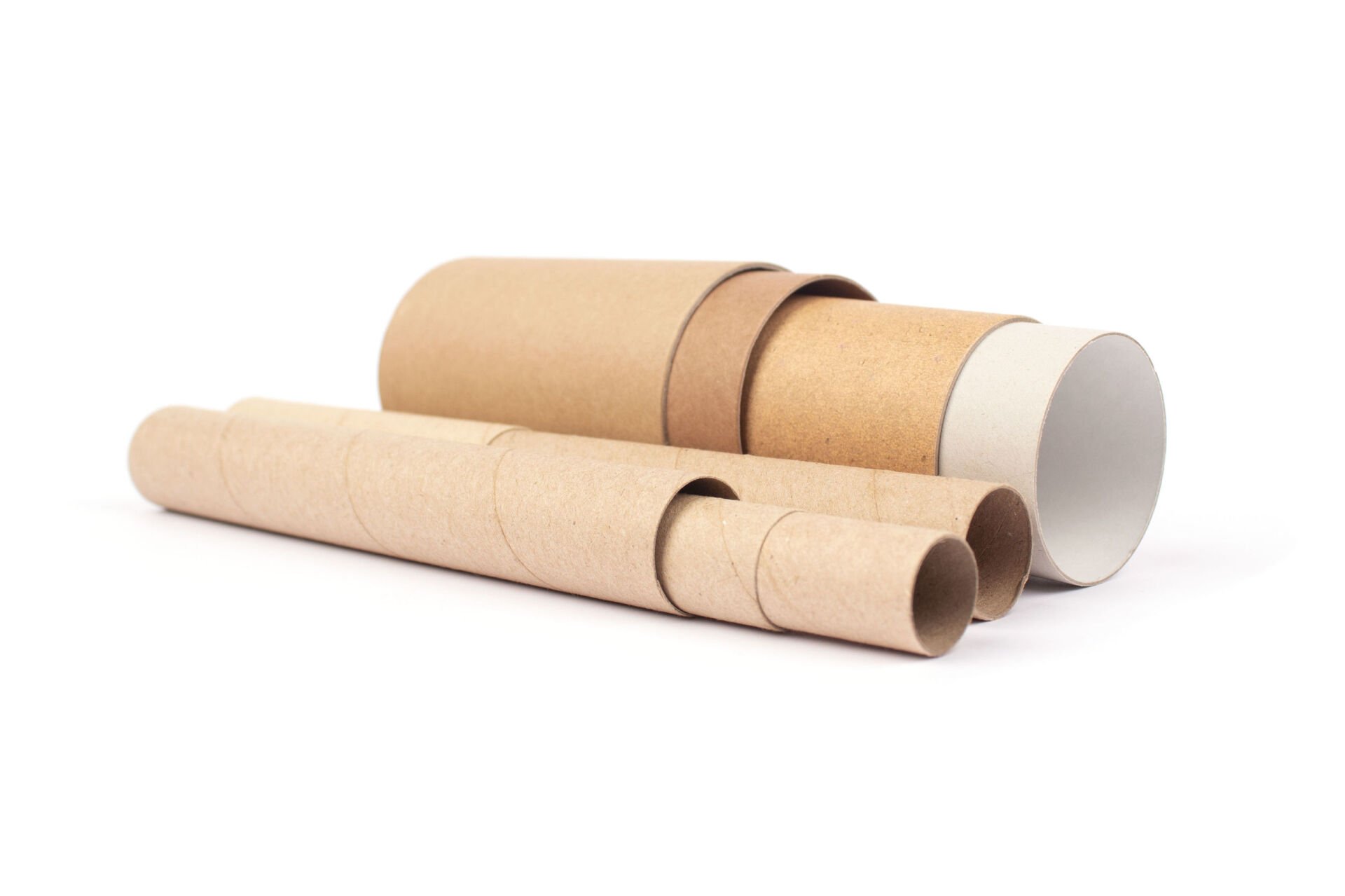 Assorted winding tubes and cores for yarn, cordage and rope